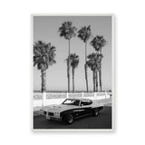Pontiac GTO Coastal Vintage Wall Art – Palm Tree Seaside Photograph