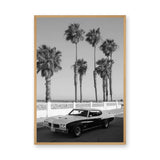 Pontiac GTO Coastal Vintage Wall Art – Palm Tree Seaside Photograph
