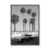 Pontiac GTO Coastal Vintage Wall Art – Palm Tree Seaside Photograph