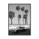 Pontiac GTO Coastal Vintage Wall Art – Palm Tree Seaside Photograph