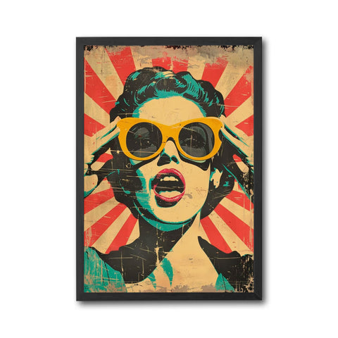 Pop Art Woman Wall Décor Poster – Vibrant Sleek Portrait Print for Home Decor