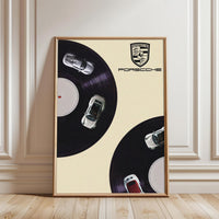 PORSCCHE Vinyl Record Pop Art Décor Poster – Porsche Car Home Art