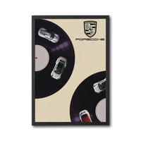 PORSCCHE Vinyl Record Pop Art Décor Poster – Porsche Car Home Art