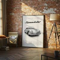 Porsche 356A Speedster Heritage Wall Poster – Traditional Car Wall Poster
