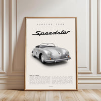 Porsche 356A Speedster Heritage Wall Poster – Traditional Car Wall Poster
