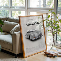 Porsche 356A Speedster Heritage Wall Poster – Traditional Car Wall Poster