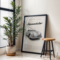 Porsche 356A Speedster Heritage Wall Poster – Traditional Car Wall Poster