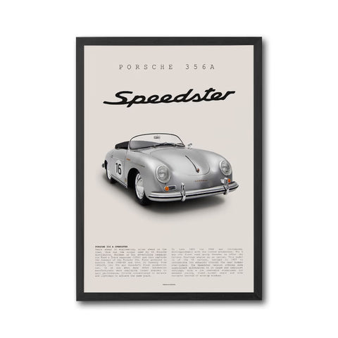 Porsche 356A Speedster Heritage Wall Poster – Traditional Car Wall Poster
