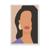 Portrait Minimalist Wall Art – Faceless Woman with Red Lips