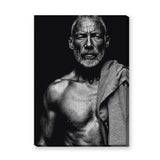 Portrait Photography Modern Minimalist Wall Art – Black-and-White Bearded Man