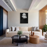 Portrait Photography Modern Wall Art – Black and White Bubble Gum Woman