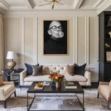 Portrait Photography Modern Wall Art – Black and White Bubble Gum Woman