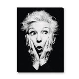 Portrait Photography Modern Wall Art – Black and White Surprised Face