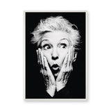 Portrait Photography Modern Wall Art – Black and White Surprised Face
