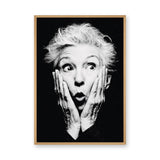 Portrait Photography Modern Wall Art – Black and White Surprised Face