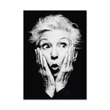 Portrait Photography Modern Wall Art – Black and White Surprised Face