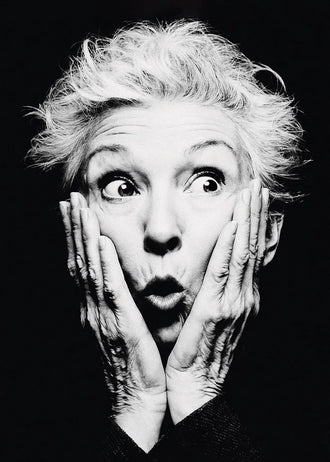 Portrait Photography Modern Wall Art – Black and White Surprised Face