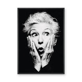 Portrait Photography Modern Wall Art – Black and White Surprised Face
