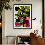 Potted Plant Abstract Botanical Wall Art – Colorful Picasso 1927 Print