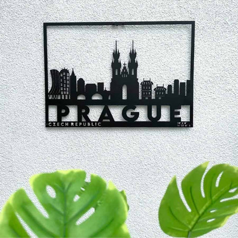 Prague City Metal Wall Art Decor