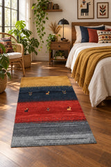 Printed Decorative Kitchen Rug in a bedroom