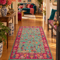 Printed Decorative Kitchen Rug in a hallway