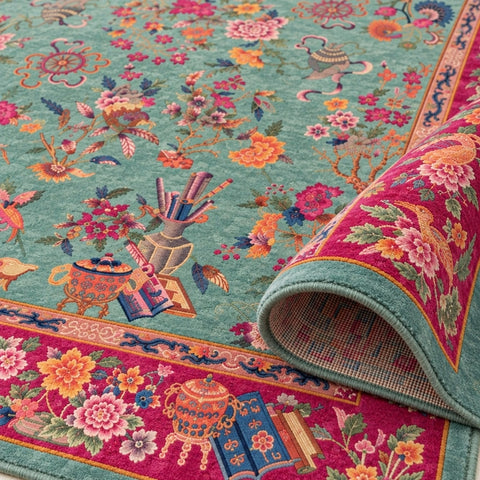 Printed Decorative Kitchen Rug – texture close-up