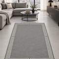 Printed Modern Area Rug in a living room