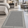 Printed Modern Area Rug in a bedroom