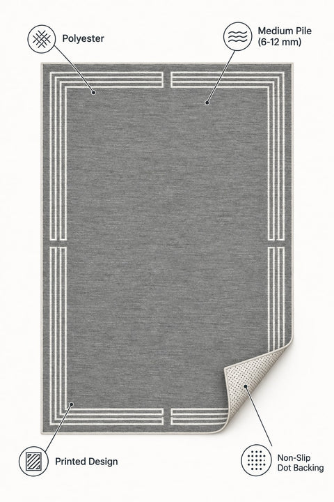 Printed Modern Area Rug – features