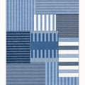 Printed Modern Area Rug – Blue