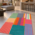 Printed Modern Area Rug – Multicolor in a kitchen