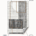 Printed Modern Area Rug – White & Gray – features