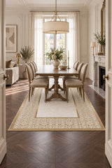 Printed Modern Kitchen Rug in a dining room