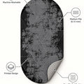 Printed Modern Oval Area Rug – features