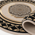 Printed Modern Round Area Rug – texture close-up