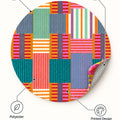 Printed Modern Round Rug – Multicolor – features