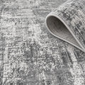 Printed Modern Square Area Rug – Gray – texture close-up