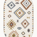 Printed Scandinavian Oval Rug – Multicolor