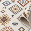 Printed Scandinavian Oval Rug – Multicolor – texture close-up