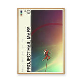 Project Hail Mary Astronaut Retro Wall Art – Sci-Fi Typography Print