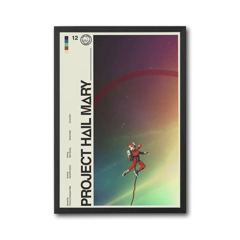 Project Hail Mary Movie Décor Print, 2026 Sci-Fi Film Design Wall Poster for Minimal Home or Office Decor, A1-A5, 27x40