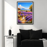 Provence Lavender Fields Vintage Wall Art – Plateau de Valensole Print