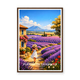 Provence Lavender Fields Vintage Wall Art – Plateau de Valensole Print
