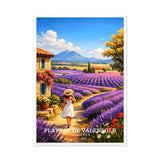 Provence Lavender Fields Vintage Wall Art – Plateau de Valensole Print