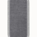 Puffy Geometric Boho Oval Rug – Charcoal
