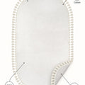 Puffy Geometric Boho Oval Rug – White – features