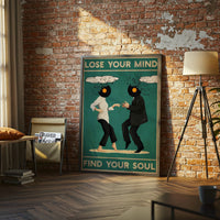 Pulp Fiction Retro Décor Print – Lose Your Mind Find Your Soul Nostalgic Movie Design Wall Décor Poster for Home Décor