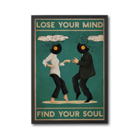 Pulp Fiction Retro Décor Print – Lose Your Mind Find Your Soul Nostalgic Movie Design Wall Décor Poster for Home Décor