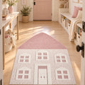 Quincey Kids Irregular Area Rug in a hallway